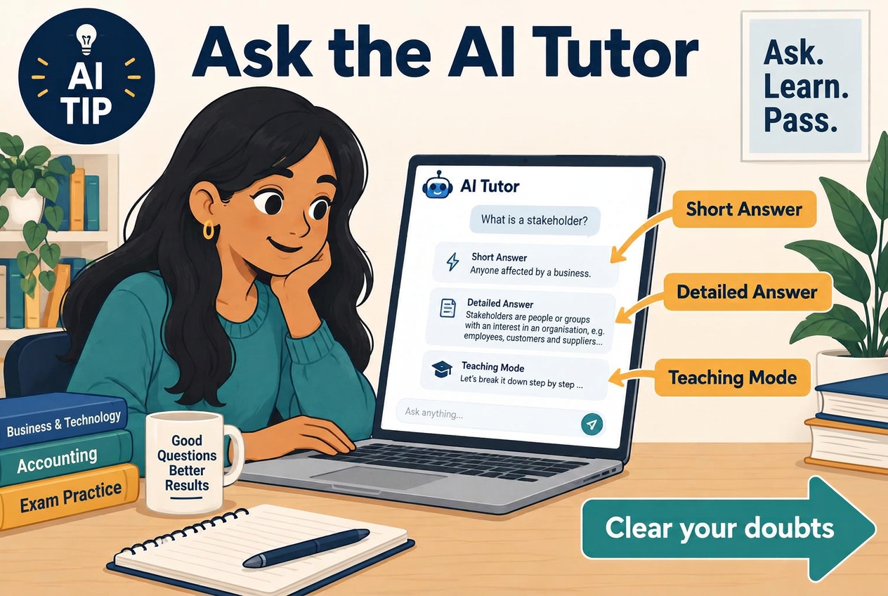 AI Tip: Ask the AI Tutor to Clear Your Doubts